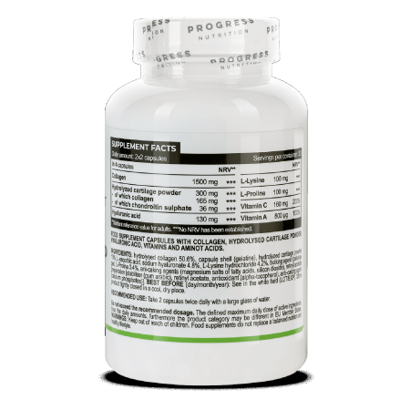 Гіалуронова кислота та колаген, Hyaluronic Acid & Collagen, Progress Nutrition, 120 капсул